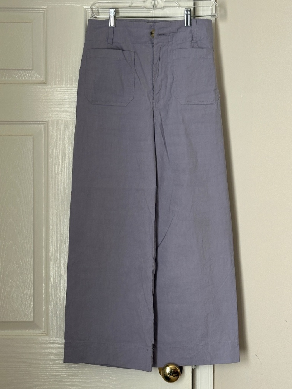 Anthropologie Maeve The Colette Cropped Wide-Leg Pants Sz 28 Lavender Boho Chic